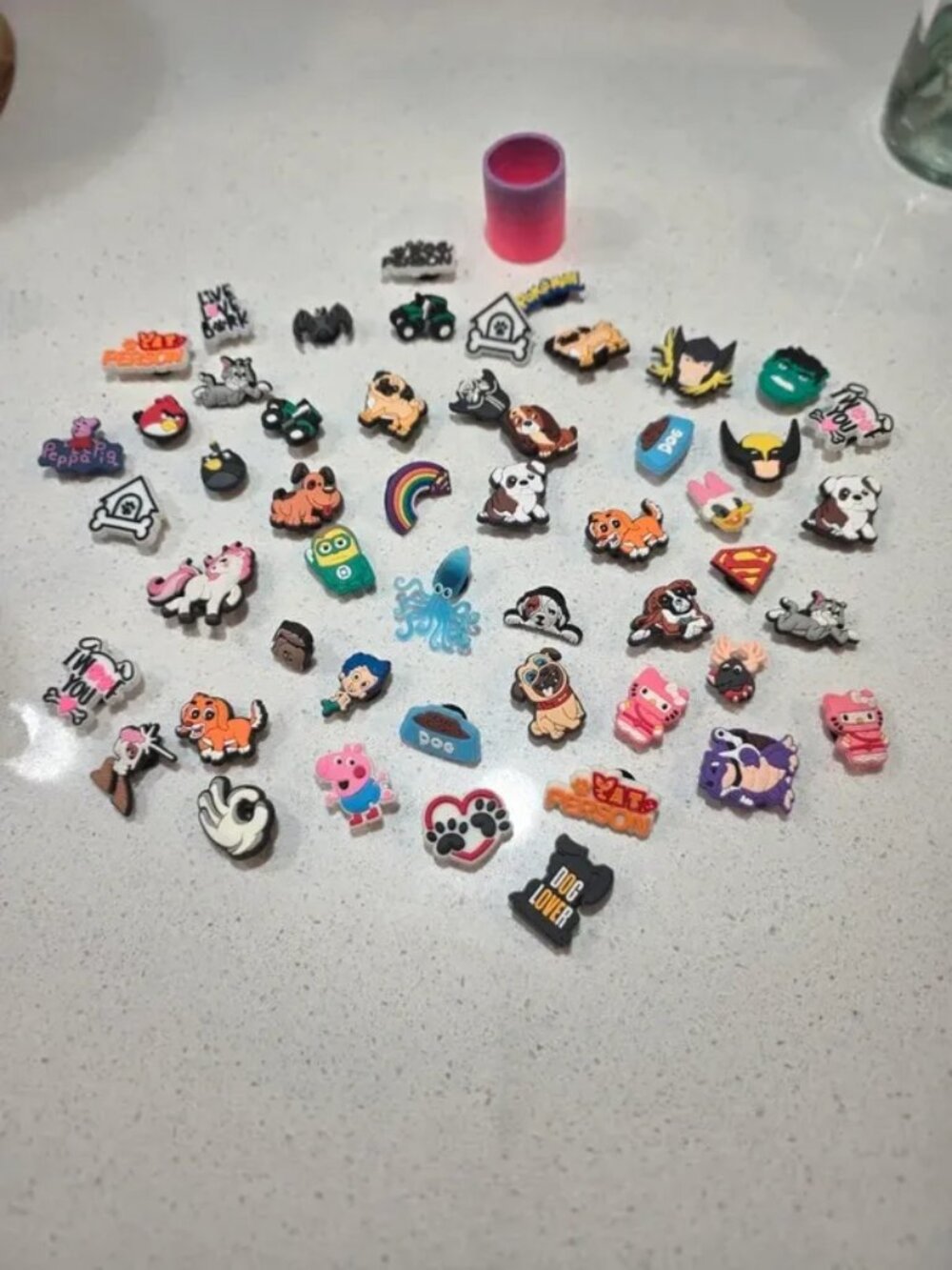 Crocs Button And A Pink Slinkey